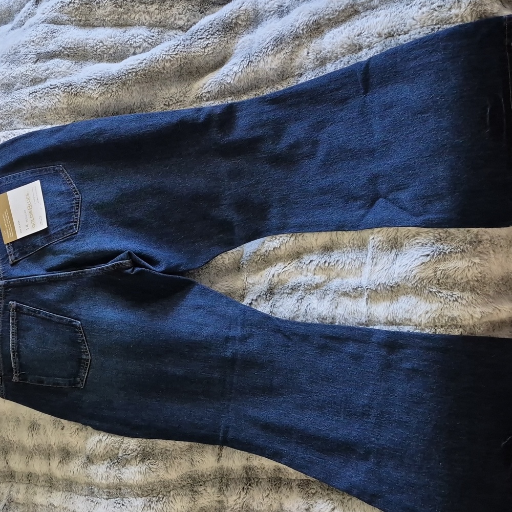 Goldie Blues 🖤 Women's Blue Flared Jeans (603) - Picture 3 of 5